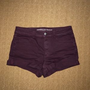 American eagle high rise (maroon) shorts size: 12